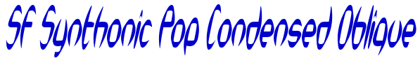 SF Synthonic Pop Condensed Oblique police de caractère